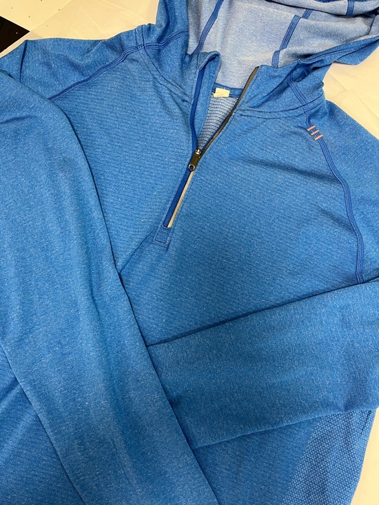 lululemon athletica Other - lululemon athletica Heathered Blue 1/4 Zip Hoodie men’s L performance pullover